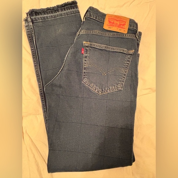 Levi’s 511  jeans 33 plaid pattern - Picture 1 of 7
